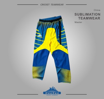 Custom Sublimation Hockey Shell Pants Royal Blue Yellow Dot Gradient Sports Trousers with Adjustable Belt for Men