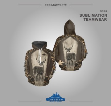 Men's Hunting Camo Apparel – Deer Portrait Custom Name Hoodie & Shirts