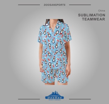 Blue Short Sleeve Sleepwear Set – Quick Dry Comfort Soft Pajamas
