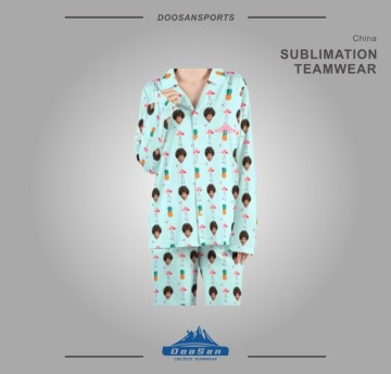Women's Long Sleeve Pajama Set – Custom Pattern Sublimation Loungewear