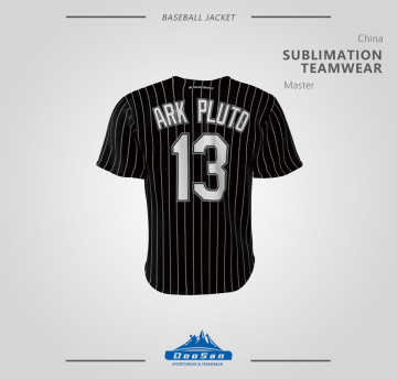 Custom Sublimation Black Pinstripe Baseball Jersey, Source Factory Custom Baseball Team Wear With Name & Number