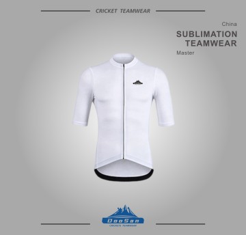 Wholesale Custom Pure White Cycling Team Uniform Breathable Short Sleeve Bicycle Shirt