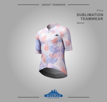 Custom Sublimated Abstract Pastel Watercolor Cycling Jersey Full Zip Bike Shirt