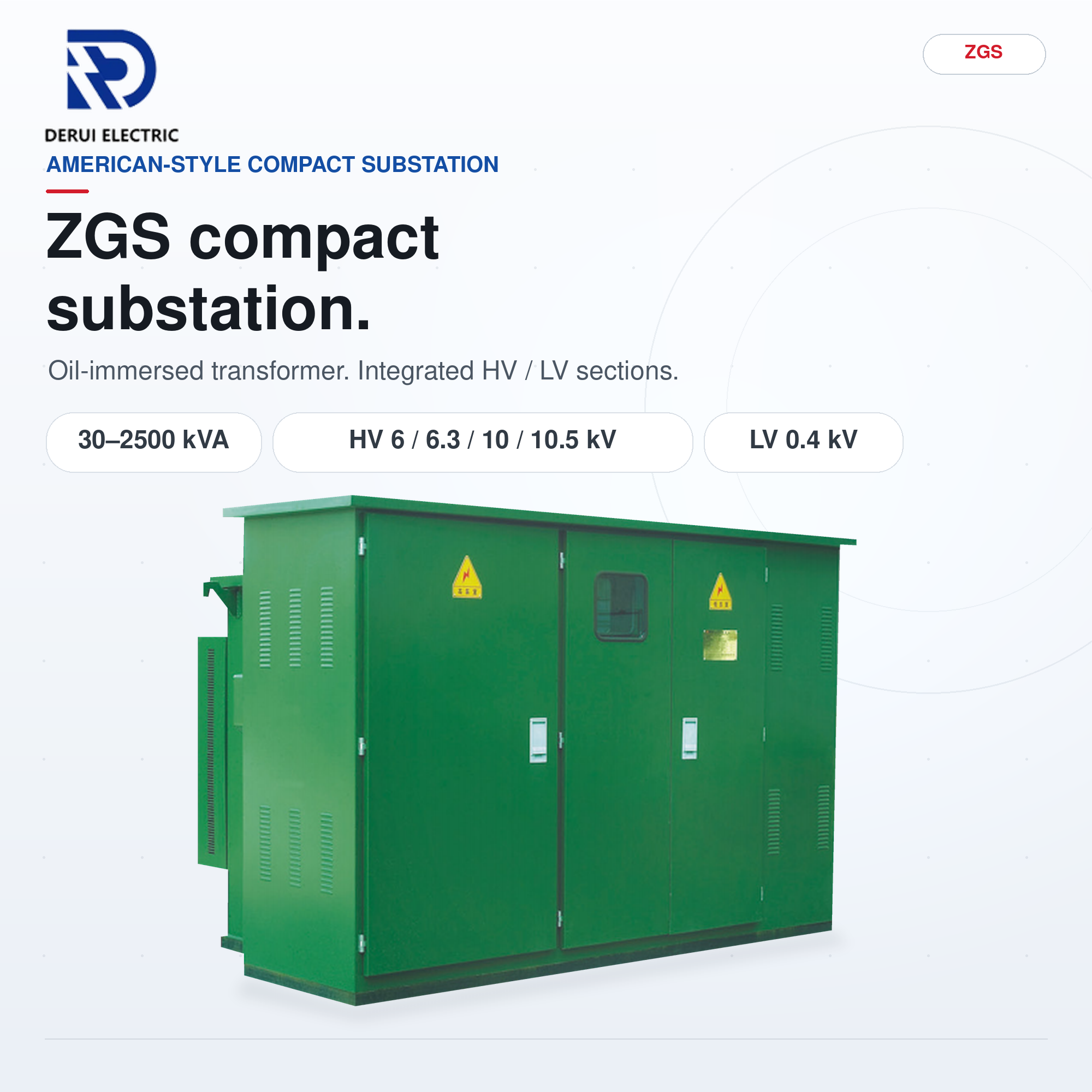 UL Listed 1500kVA American Style Pad-mounted Transformer High Voltage Compact Substation