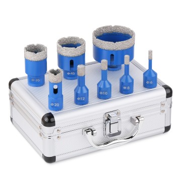 8pcs M14 Dry Vacuum Brazed Diamond Hole Saw （SET A)