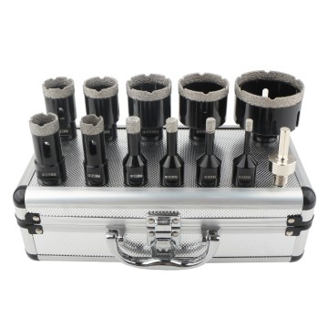 12pcs M14 Dry Vacuum Brazed Diamond Hole Saw Set A in Long Aluminum Box - Quality from China Suppliers & Factory