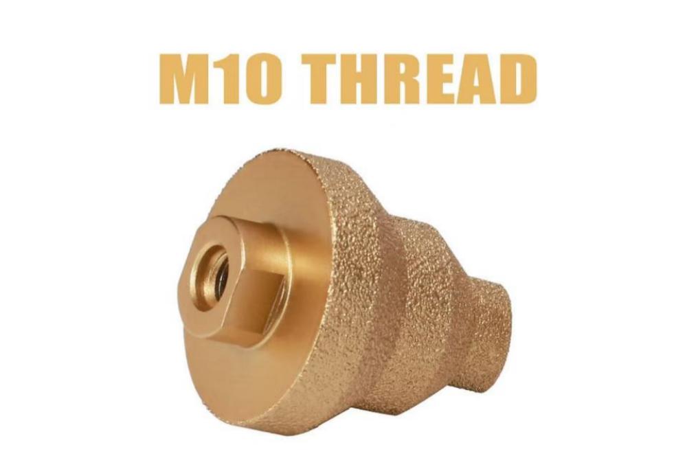 M10螺纹真空钎焊金刚石倒角轮：石材和瓷砖精加工的终极工具