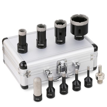 10pcs M14 Dry Vacuum Brazed Diamond Hole Saw (Set C)
