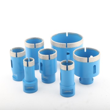 Orderly arrangement of brazed diamond hole openers