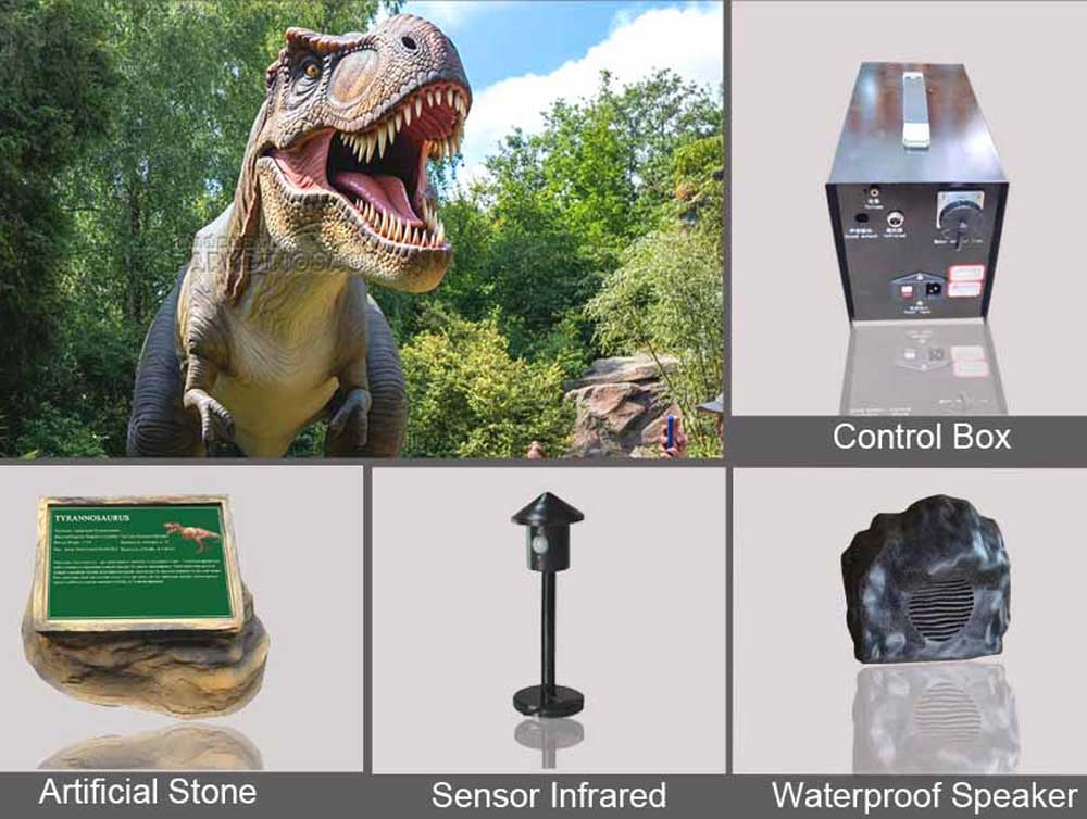 Acessórios para dinossauros animatrônicos de Jurassic Park