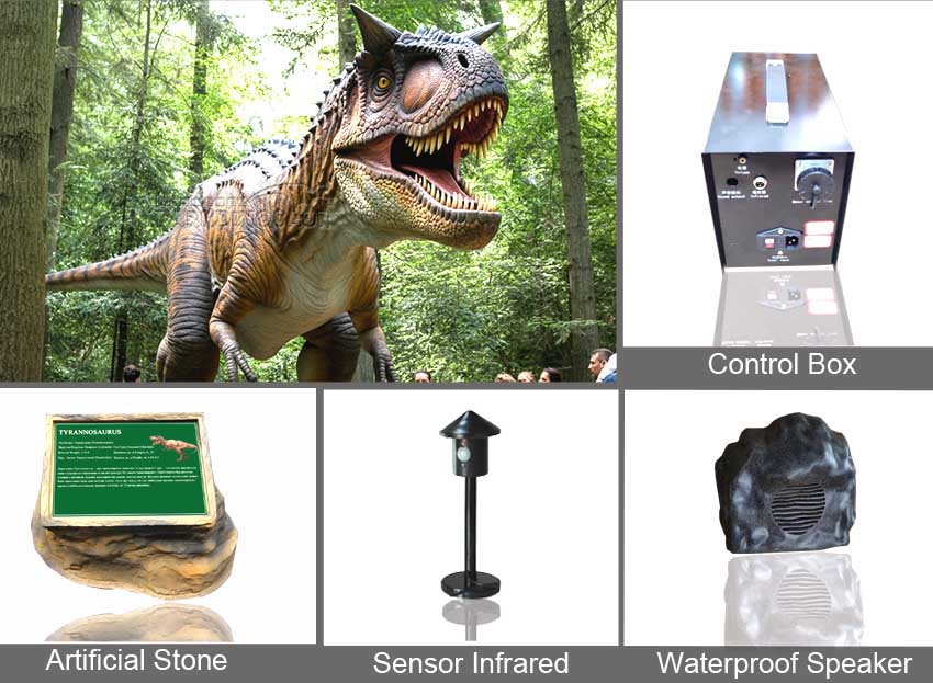 Forest Dinosaurs Statue Animatronic Carnotaurus-Acessories