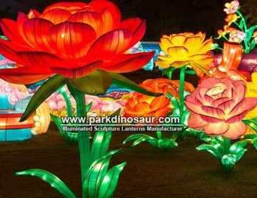 Bloemlantaarns voor het Chinese Lantaarnfestival, geschikt voor een lichtshow | Chinese fabrikant Parkdinosaur