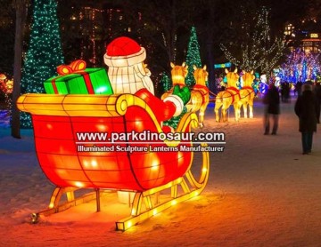 Koop kerstlantaarns, nachtelijke kerstverlichting met de Kerstman | Chinese fabrikant van lantaarns voor het festival