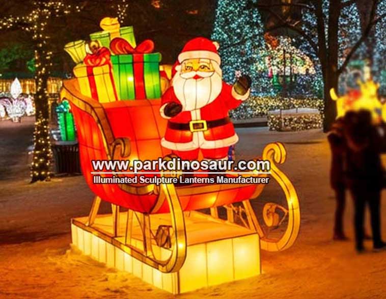 Koop kerstlantaarns, nachtelijke kerstverlichting met de Kerstman | Chinese fabrikant van lantaarns voor het festival