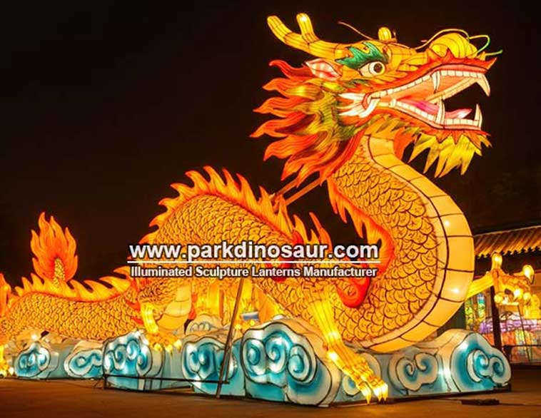 Chiński lampion festiwalowy w kształcie dużego smoka do dekoracji parku | Producent z Chin