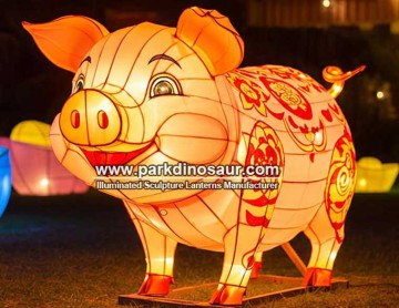 Lantaarn met varken als dierenriemteken, verlicht voor shows | Chinese fabrikant