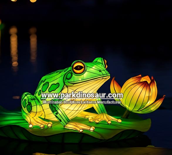 China Levensechte Kikker Zijden Verlichting Insectenfestival lantaarn-03