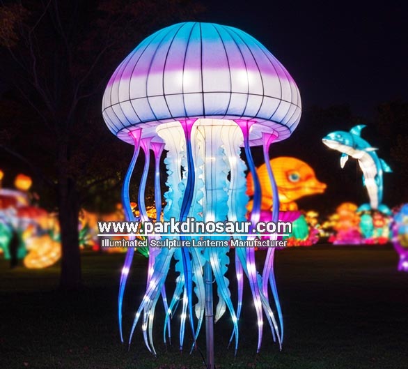 Olbrzymia świecąca latarnia z meduzą na festiwal -02