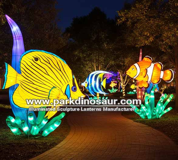 Festival van lichtjes: lantaarns met tropische vissen als thema voor parkdecoratie - 04