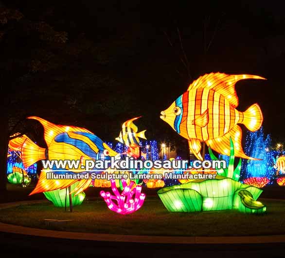 Festival van lichtjes: lantaarns met tropische vissen als thema voor parkdecoratie - 06