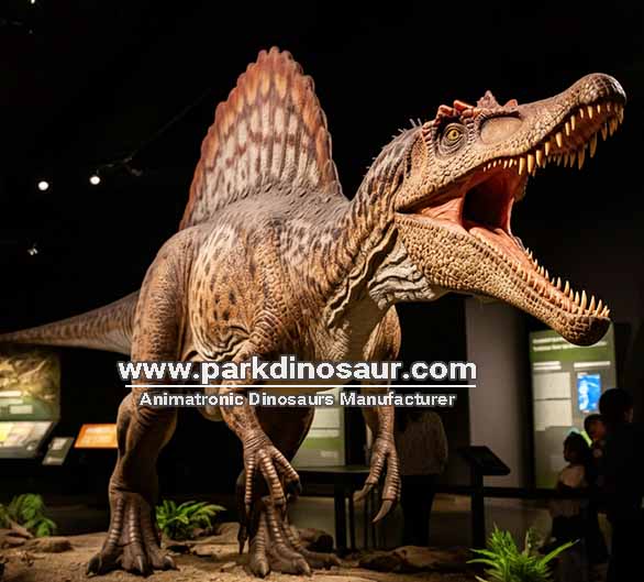 Dinossauro Espinossauro animatrônico realista para museu