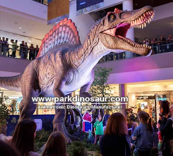 Réplica realista e animatrônica de um dinossauro Espinossauro para parques ao ar livre - 001