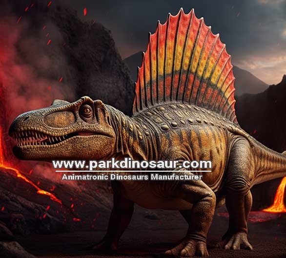 Dinossauro animatrônico Dimetrodon-04