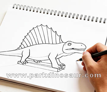 Dinossauro animatrônico Dimetrodon design-01