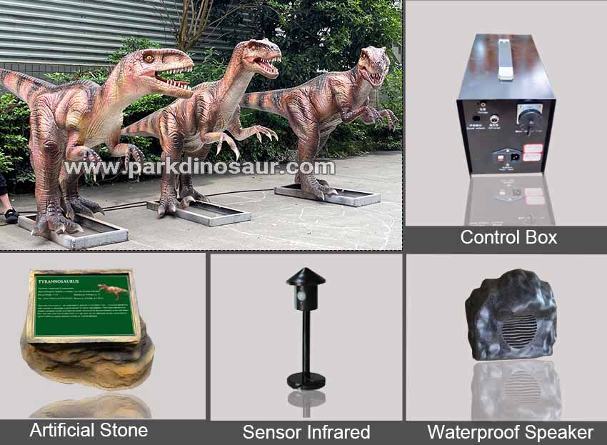 Exibições de dinossauros totalmente animatrônicos para parques temáticos - 03