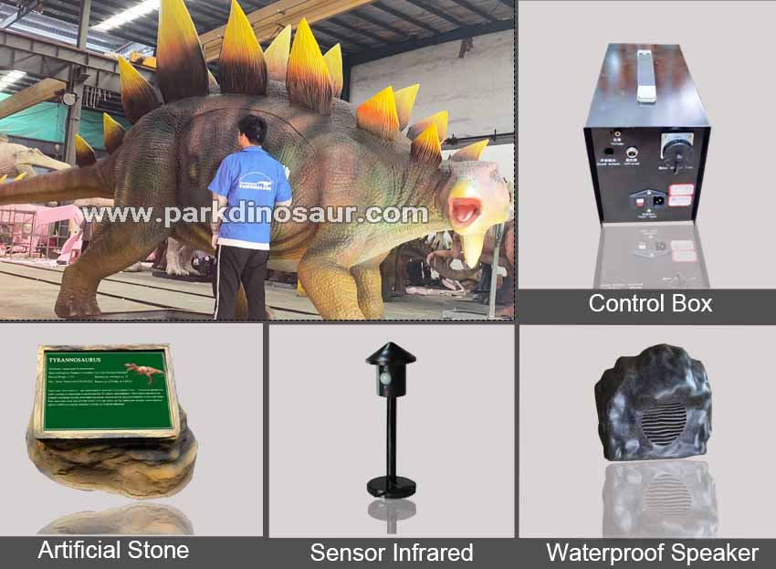 Zigong China Giant Life Size Dinosaurs Stegosaurus Accessories