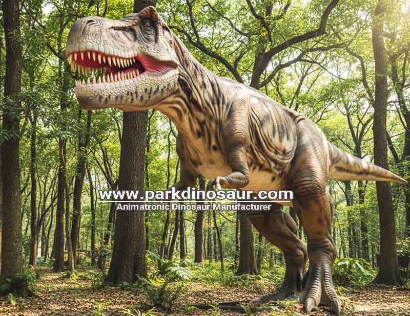 Duży dinozaur mięsożerny, realistyczny model jurajskiego T-Rexa do parku rozrywki