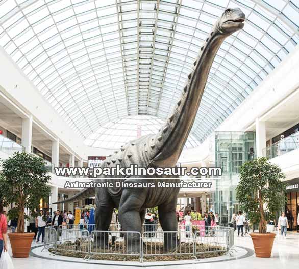 Dinossauro animatrônico gigante com pescoço comprido para shopping center