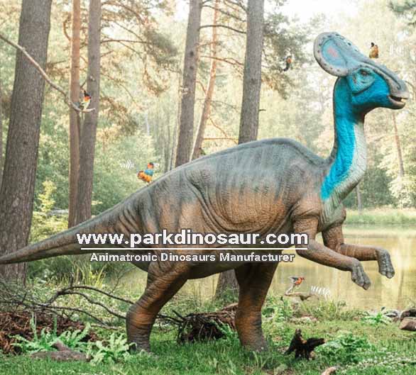 Interactieve dinosaurustentoonstelling Olorotitan met door sensoren geactiveerde bewegingen-02