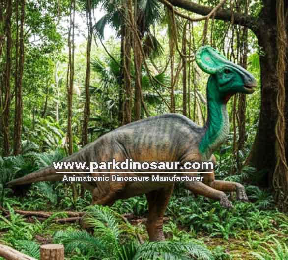 Interactieve dinosaurustentoonstelling Olorotitan met door sensoren geactiveerde bewegingen-06