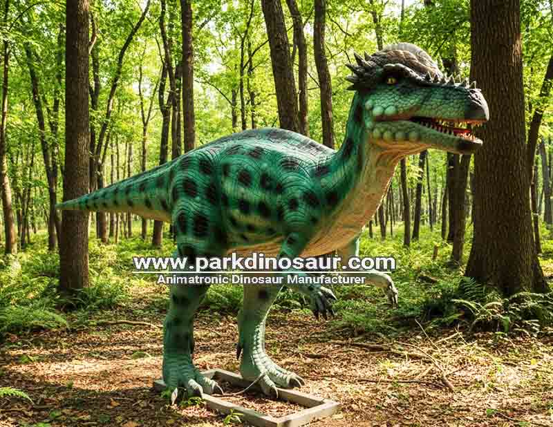 Estátua interativa de dinossauro Paquicefalossauro com movimentos acionados por sensor - 03.jpg