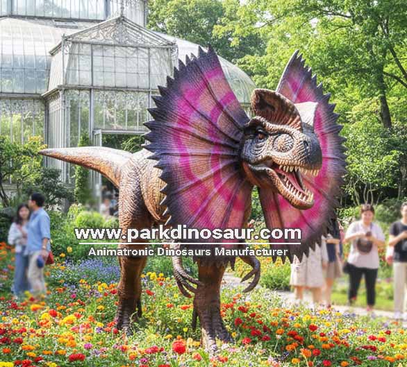 Dinossauros Jurássicos: Modelo Animatrônico Realista de Dilofossauro -05