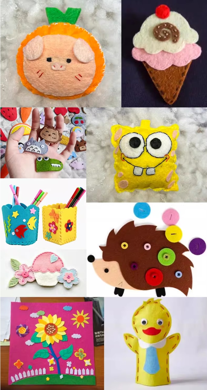 100% Polyester Non-Woven Felt Fabric For Kids' DIY detail