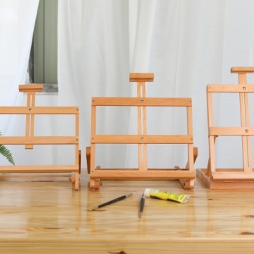 Small Tabletop Wooden Studio Easel Adjustable Beech wood