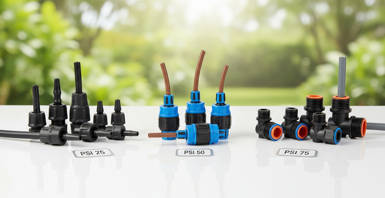 Drip Line System Fittings: Barbed, Compression, and Lock-Nut Types — Pressure Ratings and Bulk Procurement for Landscape Distributors