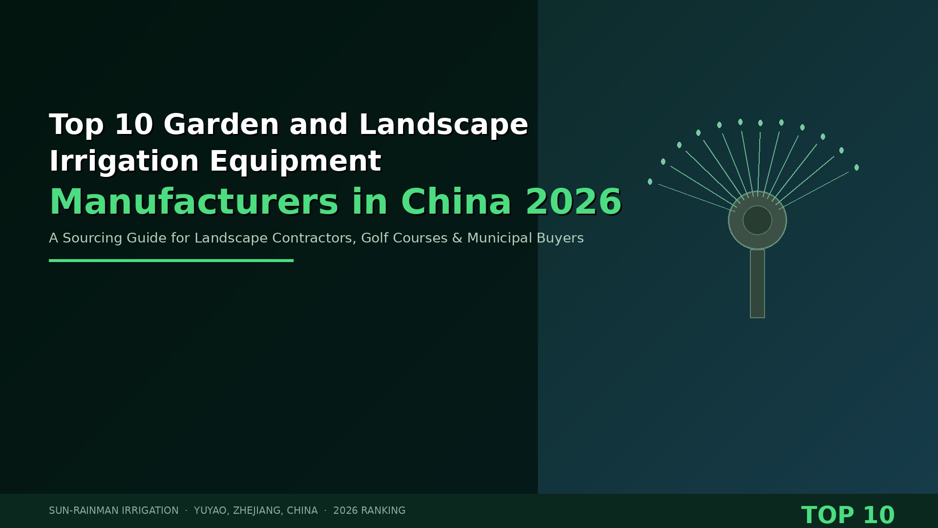 Top 10 Garden and Landscape Irrigation Equipment Manufacturers in China 2026