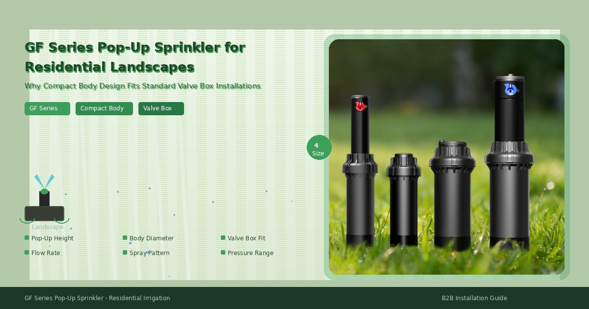GF Series Pop-Up Sprinkler for Residential Landscapes: Why Compact Body Design Fits Standard Valve Box Installations