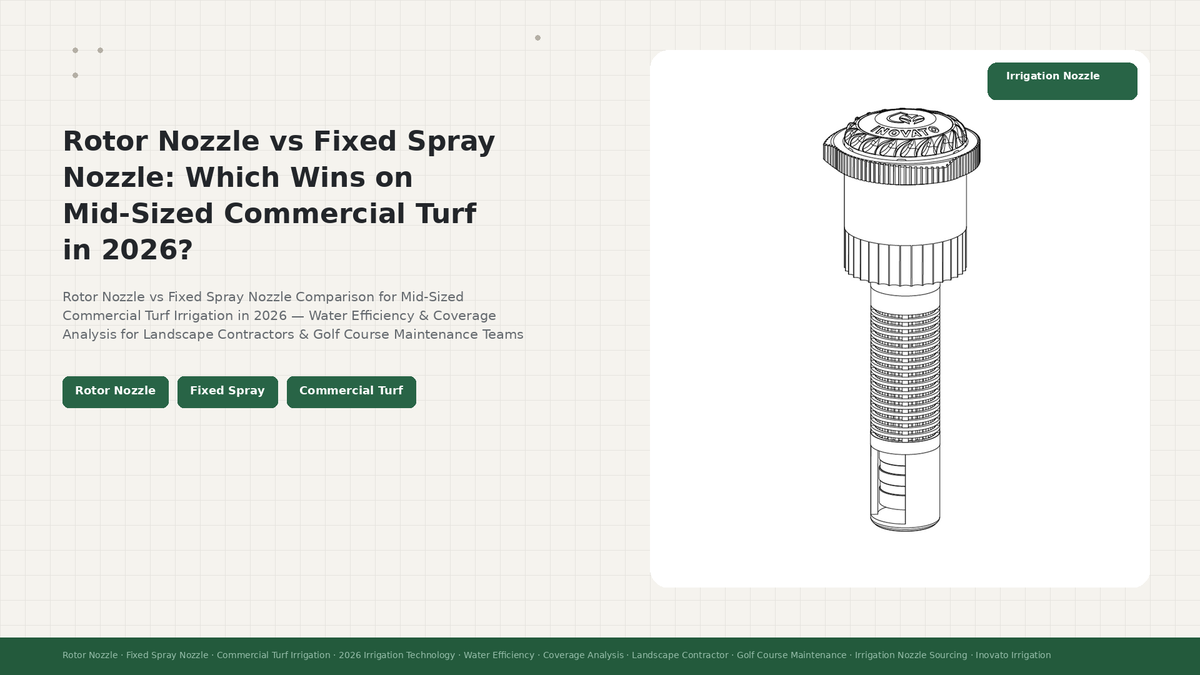 Rotor Nozzle vs Fixed Spray Nozzle: Which Wins on Mid-Sized Commercial Turf in 2026?