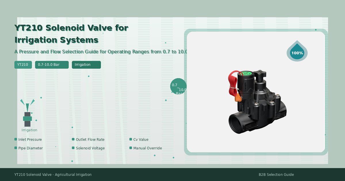 YT210 Solenoid Valve for Irrigation Systems: A Pressure and Flow Selection Guide for Operating Ranges from 0.7 to 10.0 Bar