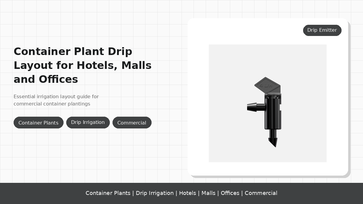 Container Plant Drip Layout for Hotels, Malls and Offices