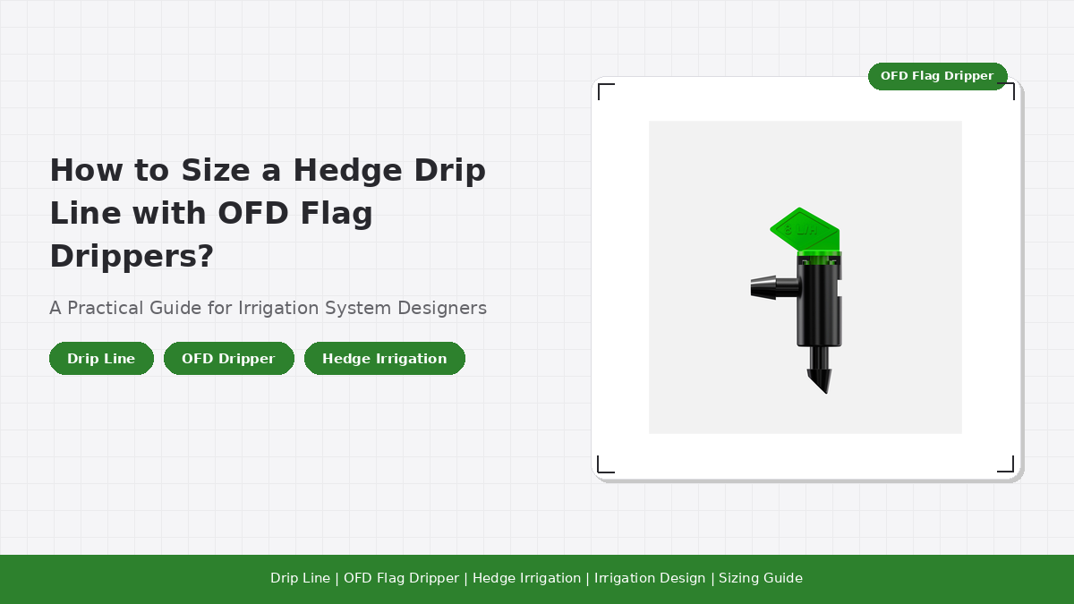 How to Size a Hedge Drip Line with OFD Flag Drippers?