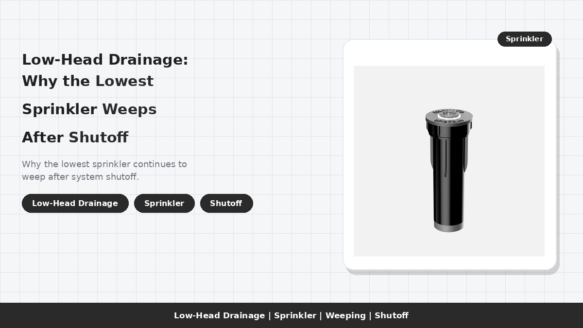 Low-Head Drainage: Why the Lowest Sprinkler Weeps After Shutoff