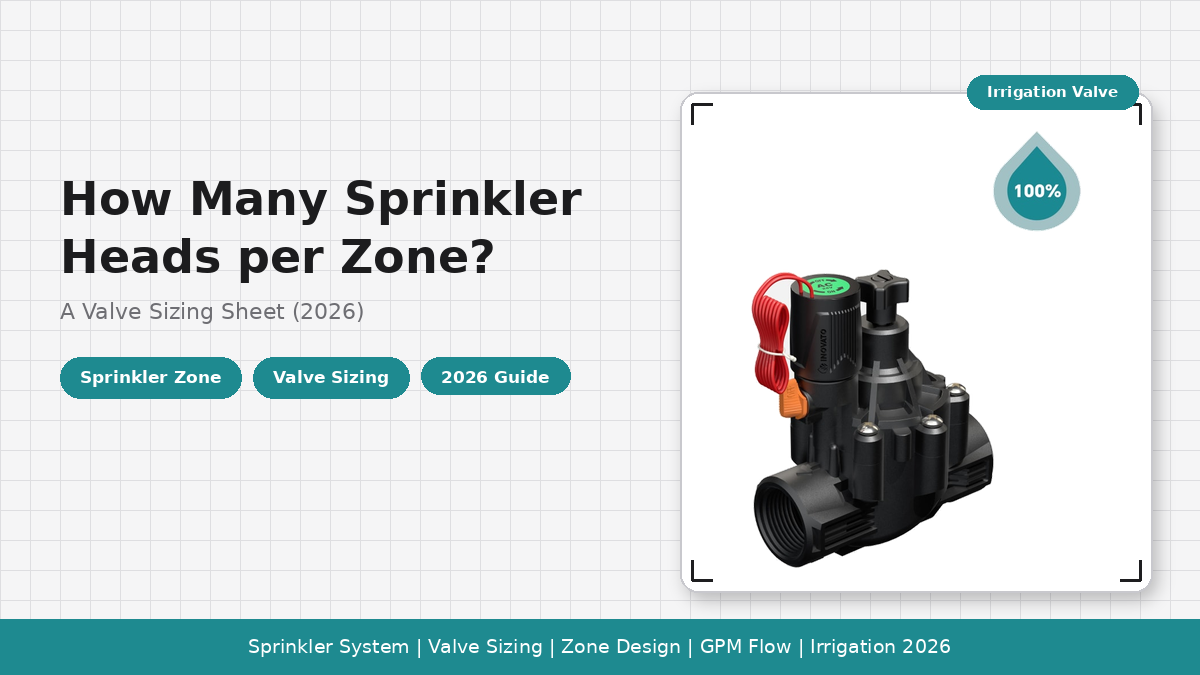 How Many Sprinkler Heads per Zone? A Valve Sizing Sheet (2026)