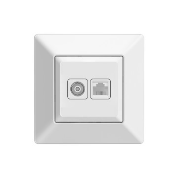 E6 TVsocket+telephone socket/TVsocket+computer socket