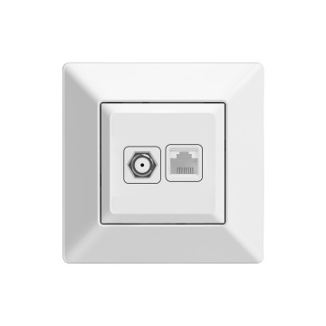 E6 Satellite socket+telephone socket/Satellite socket+computer socket