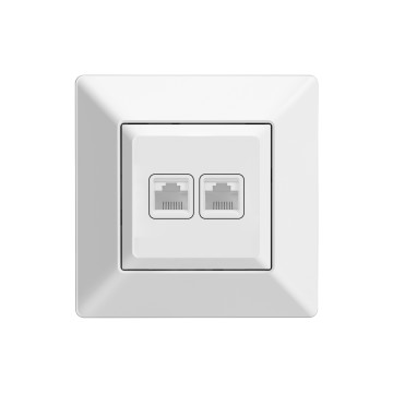 E6 Double telephone socket/Double computer socket/telephone+computersocket
